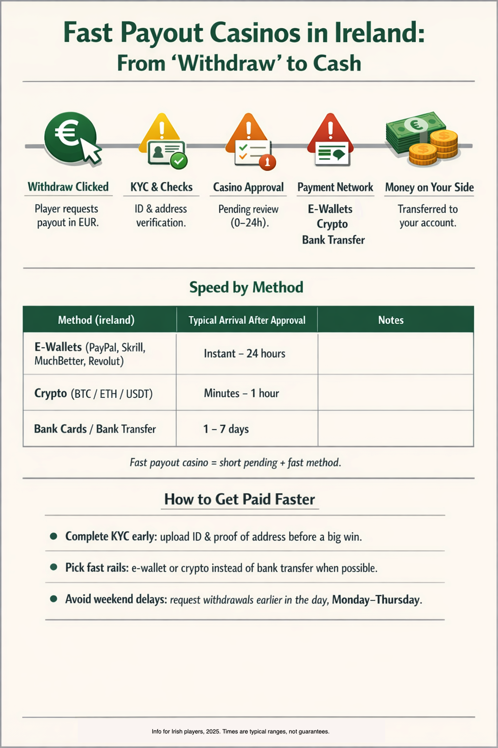Fast Payout Casino in Ireland 2025 | Instant Withdrawal Sites & Payout  Times Tested